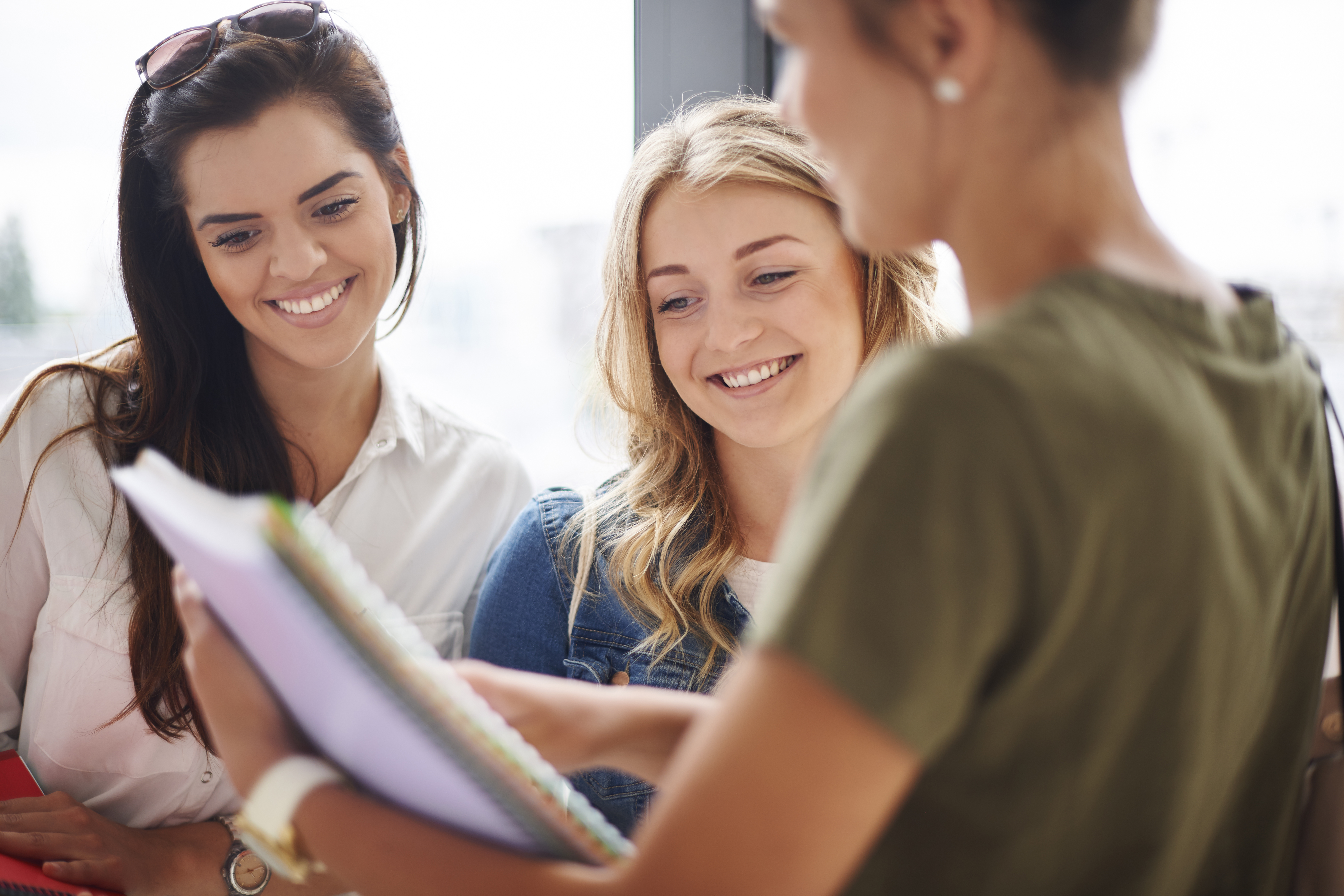 Students practicing English speaking and communication skills