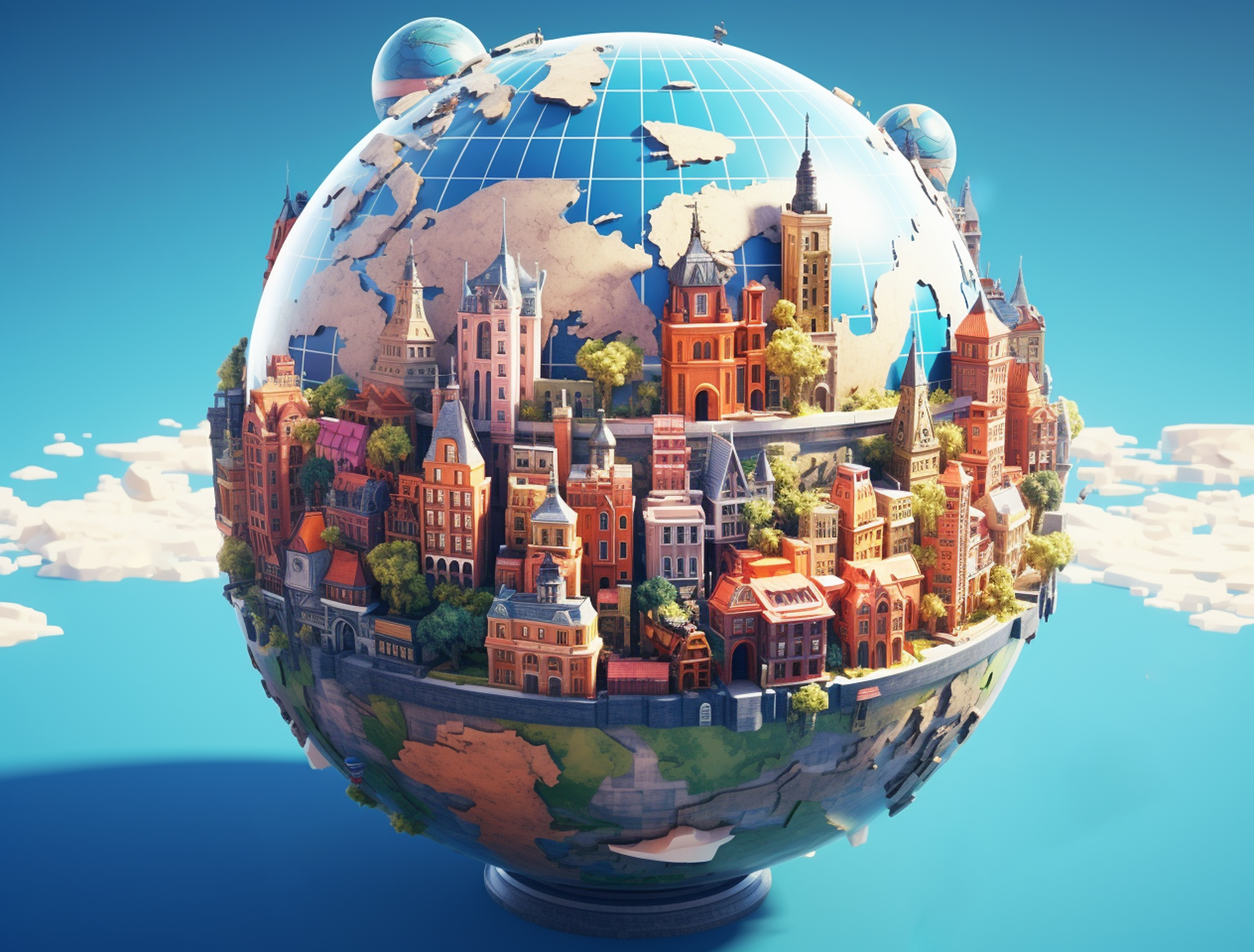 Passport and globe representing immigration guidance